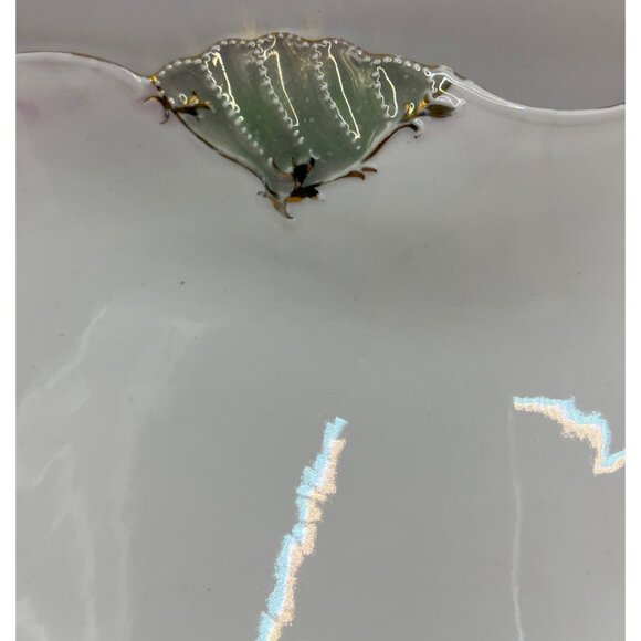 Vyg China Hand Painted Large Dish Gold Trim Germany - Picture 4 of 8